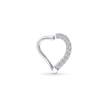 Piercing orecchio/naso cuore in argento - NovaNavel