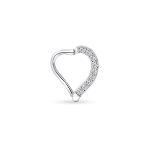 Piercing orecchio/naso cuore in argento - NovaNavel