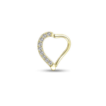 Piercing orecchio/naso cuore in oro - NovaNavel