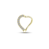 Piercing orecchio/naso cuore in oro - NovaNavel