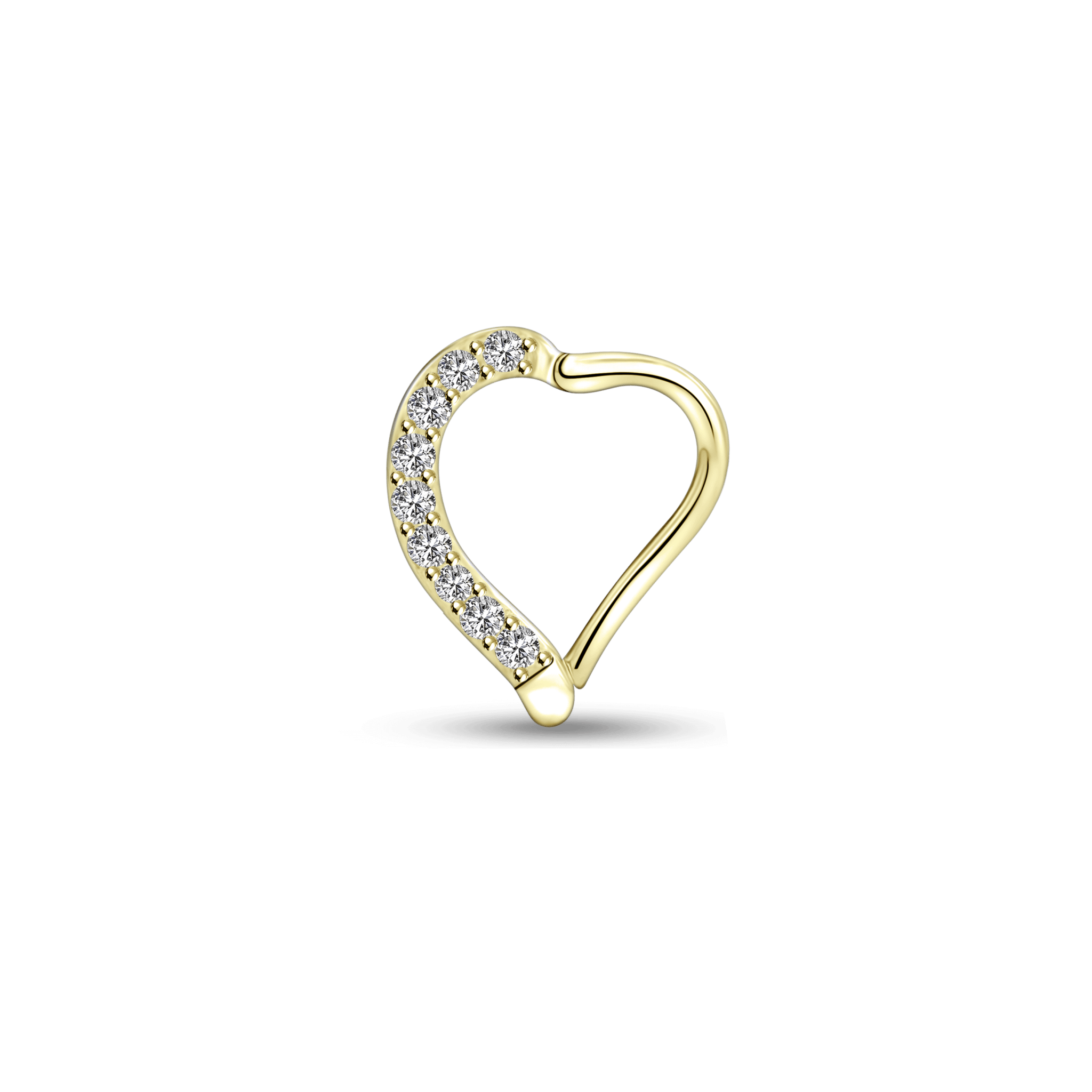 Piercing orecchio/naso cuore in oro - NovaNavel
