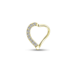Piercing orecchio/naso cuore in oro - NovaNavel