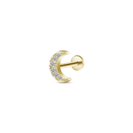 Piercing orecchio/naso luna in oro - NovaNavel