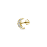 Piercing orecchio/naso luna in oro - NovaNavel