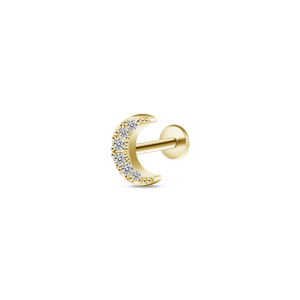 Piercing orecchio/naso luna in oro - NovaNavel