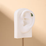 Piercing orecchio/naso ramoscello verde in oro - NovaNavel®
