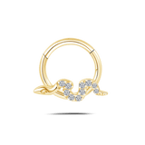 Piercing orecchio/naso serpente lucente in oro - NovaNavel