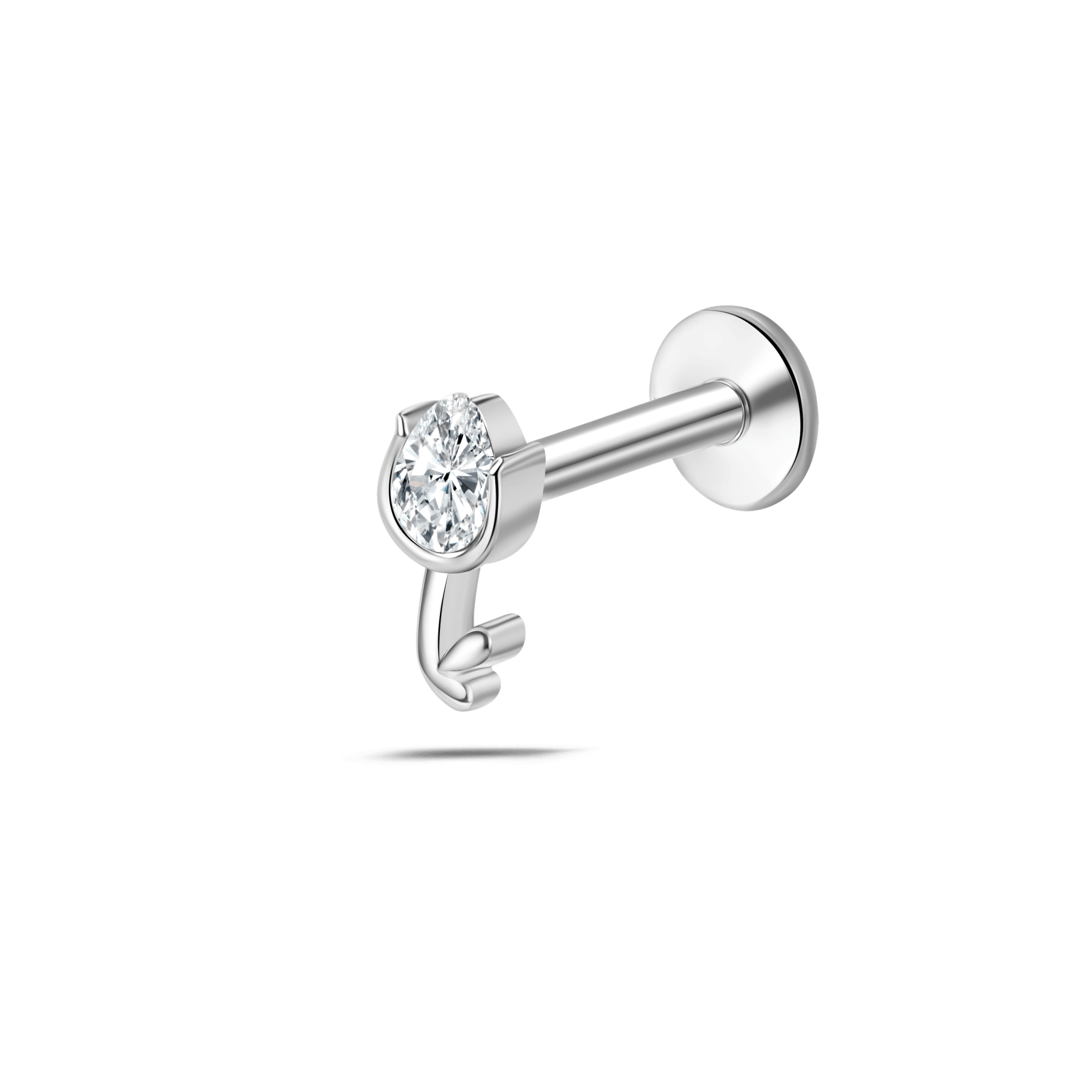 Piercing orecchio/naso tulipano in argento - NovaNavel