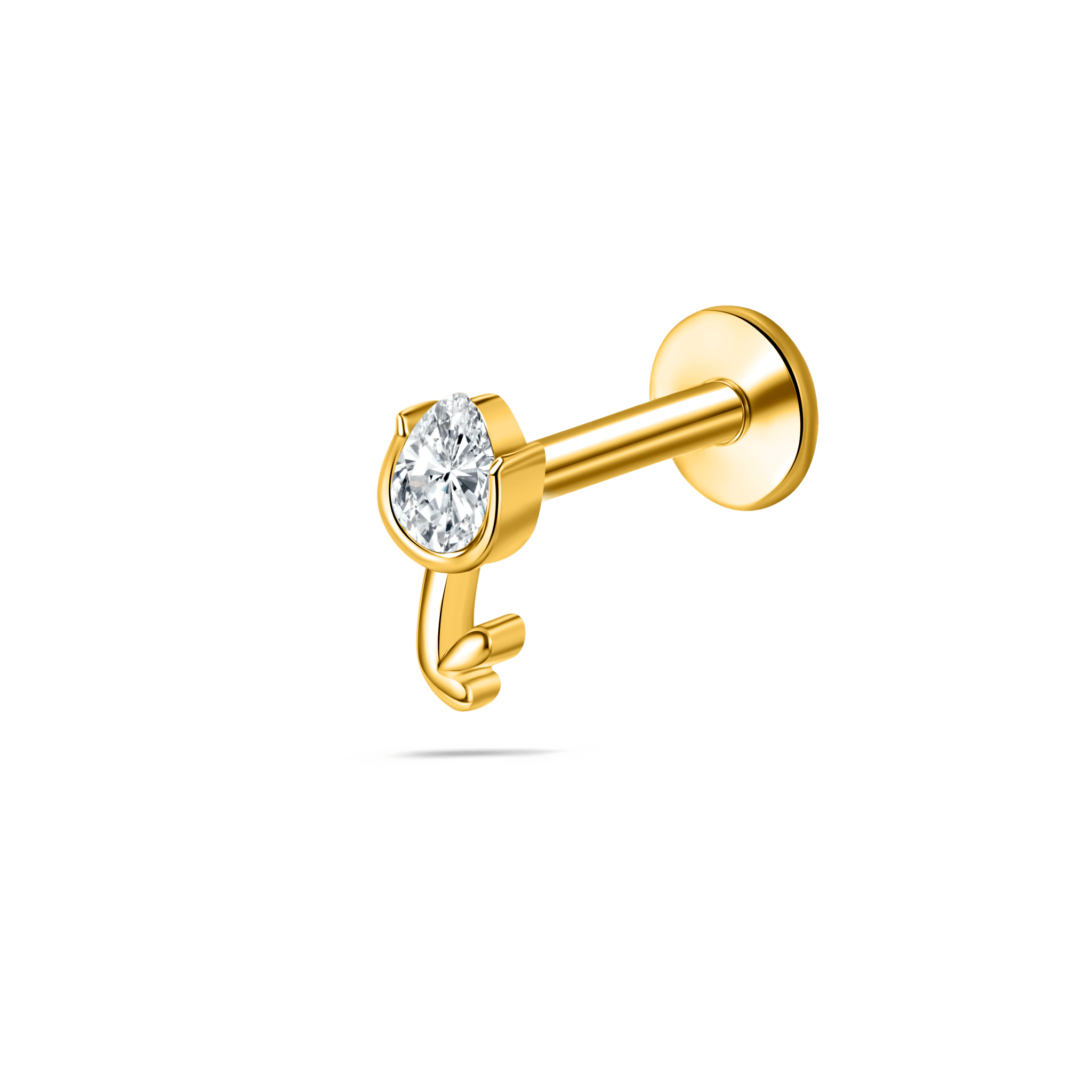 Piercing orecchio/naso tulipano in oro - NovaNavel