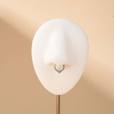 Piercing orecchio/naso V - shape bianco in argento - NovaNavel