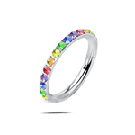 Piercing orecchio/naso/bocca cerchietto arcobaleno - NovaNavel®