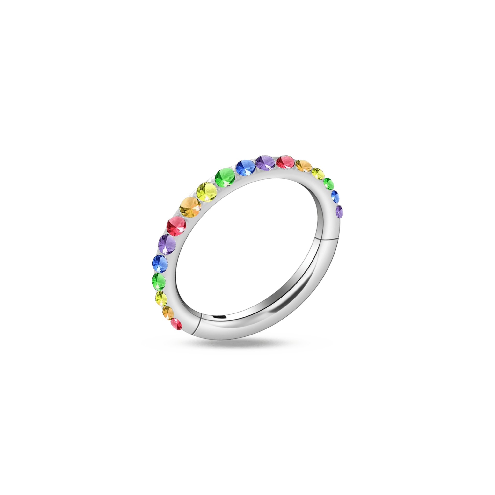 Piercing orecchio/naso/bocca cerchietto arcobaleno - NovaNavel