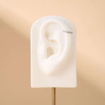 Piercing orecchio/naso/bocca cerchietto opale bianco in argento - NovaNavel