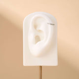 Piercing orecchio/naso/bocca cerchietto opale bianco in argento - NovaNavel