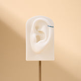 Piercing orecchio/naso/bocca cerchietto opale blu in argento - NovaNavel