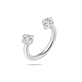 Piercing orecchio/naso/bocca doppio cristallo in argento - NovaNavel
