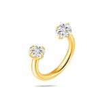 Piercing orecchio/naso/bocca doppio cristallo in oro - NovaNavel®