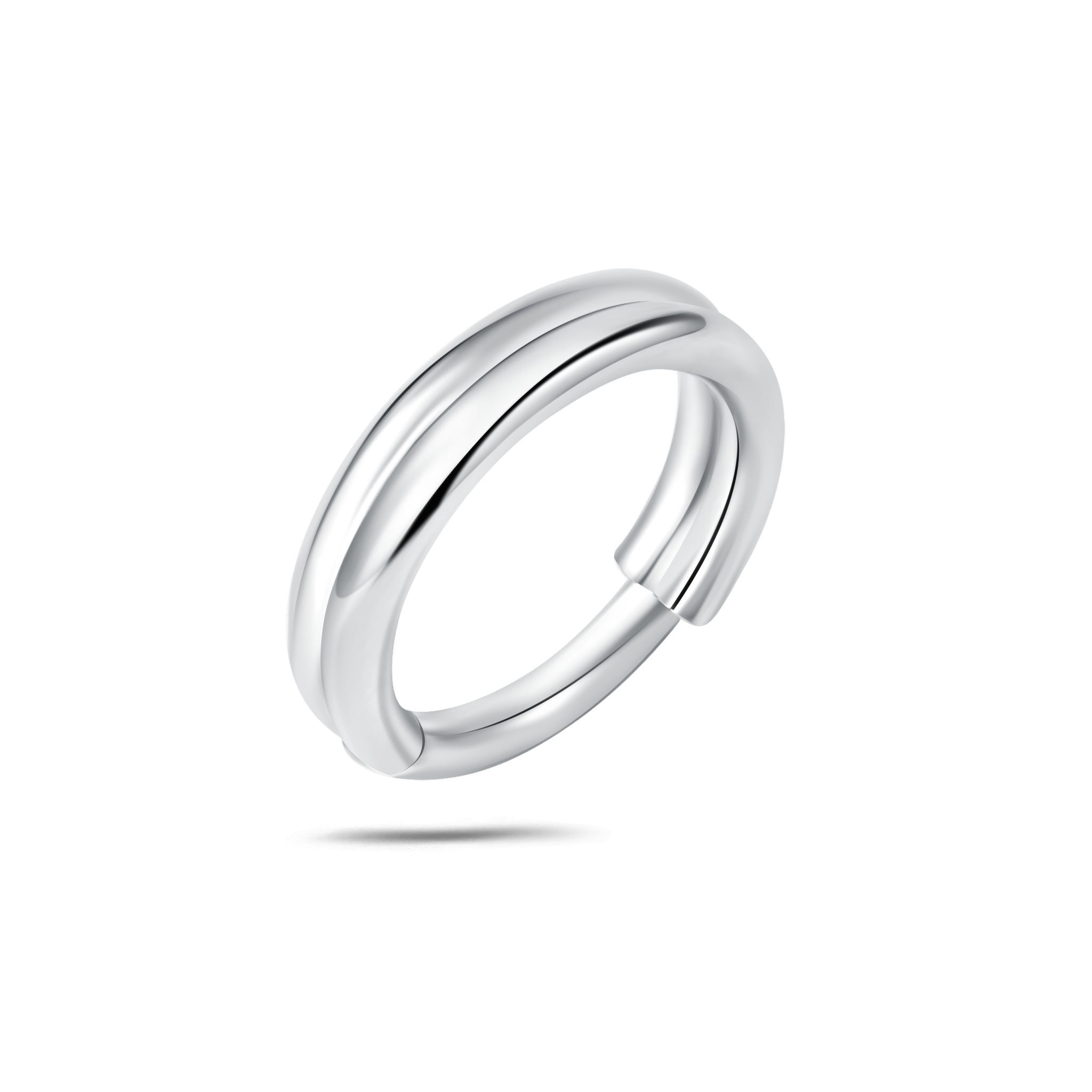 Piercing orecchio/naso/bocca double bridge in argento - NovaNavel