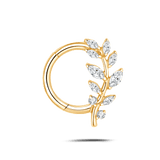 Piercing orecchio/naso/bocca edera bianco in oro - NovaNavel