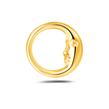 Piercing orecchio/naso/bocca faccia di luna in oro - NovaNavel®