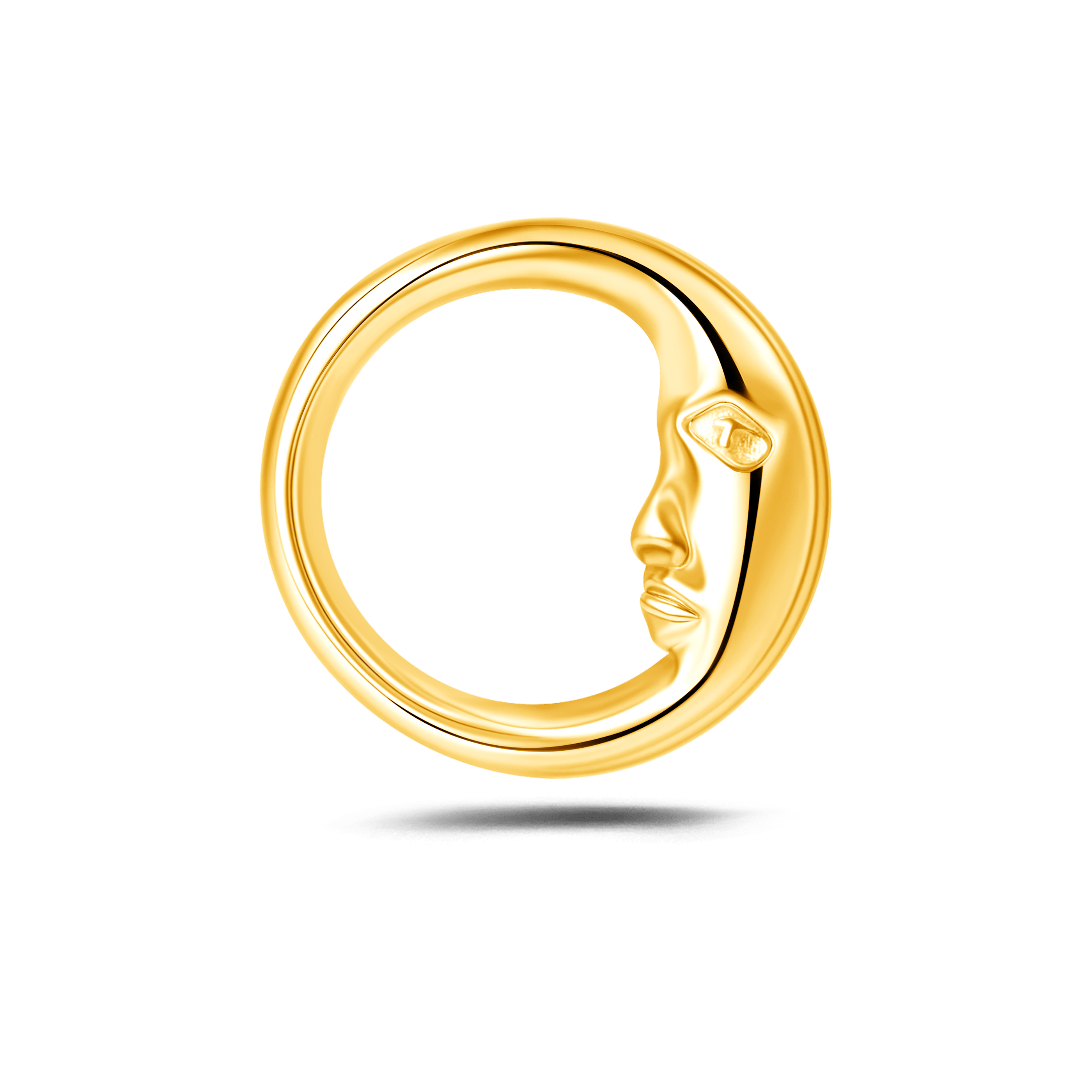 Piercing orecchio/naso/bocca faccia di luna in oro - NovaNavel®