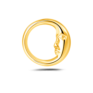 Piercing orecchio/naso/bocca faccia di luna in oro - NovaNavel®