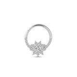 Piercing orecchio/naso/bocca fiore in argento - NovaNavel