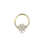 Piercing orecchio/naso/bocca fiore in oro - NovaNavel