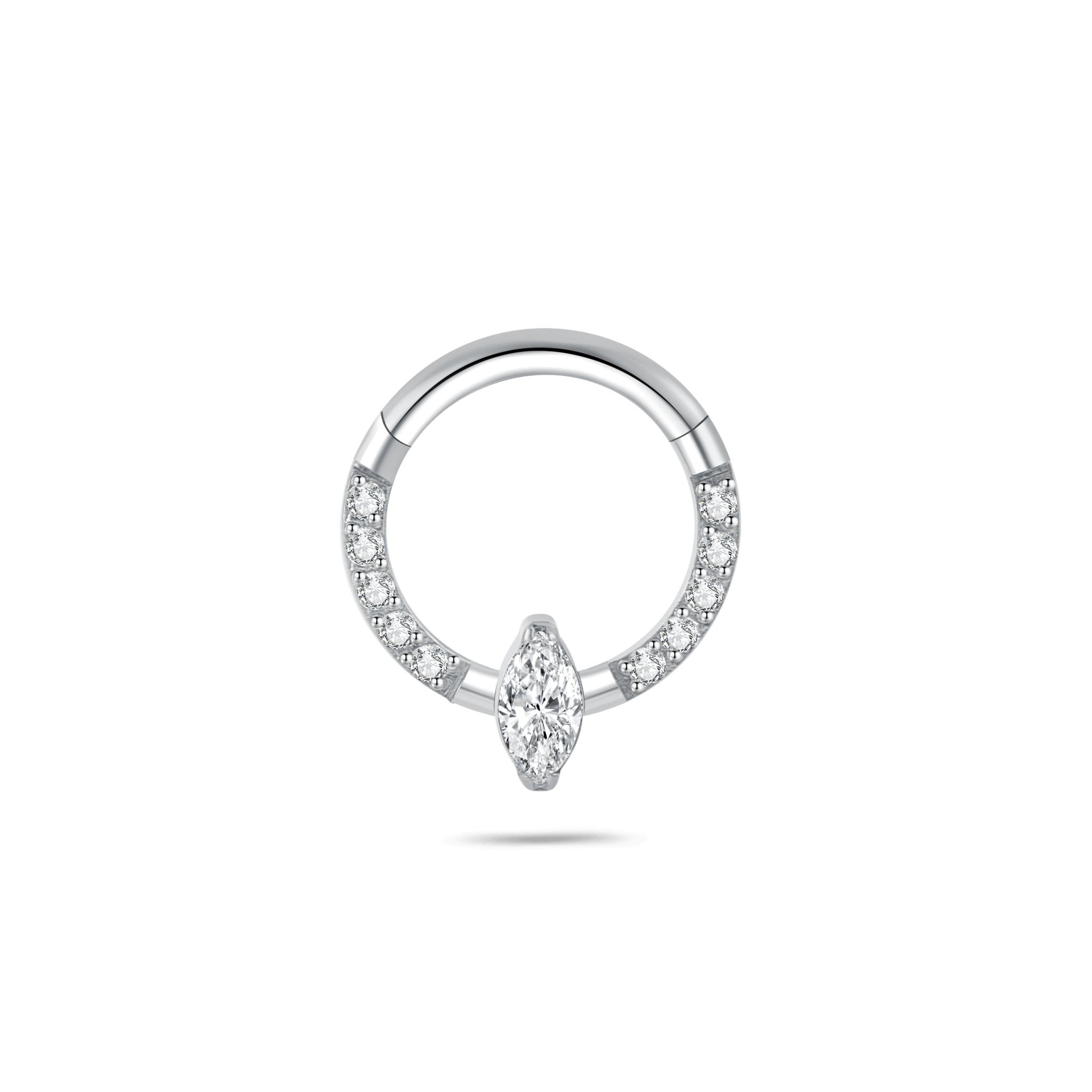 Piercing orecchio/naso/bocca goccia in argento - NovaNavel