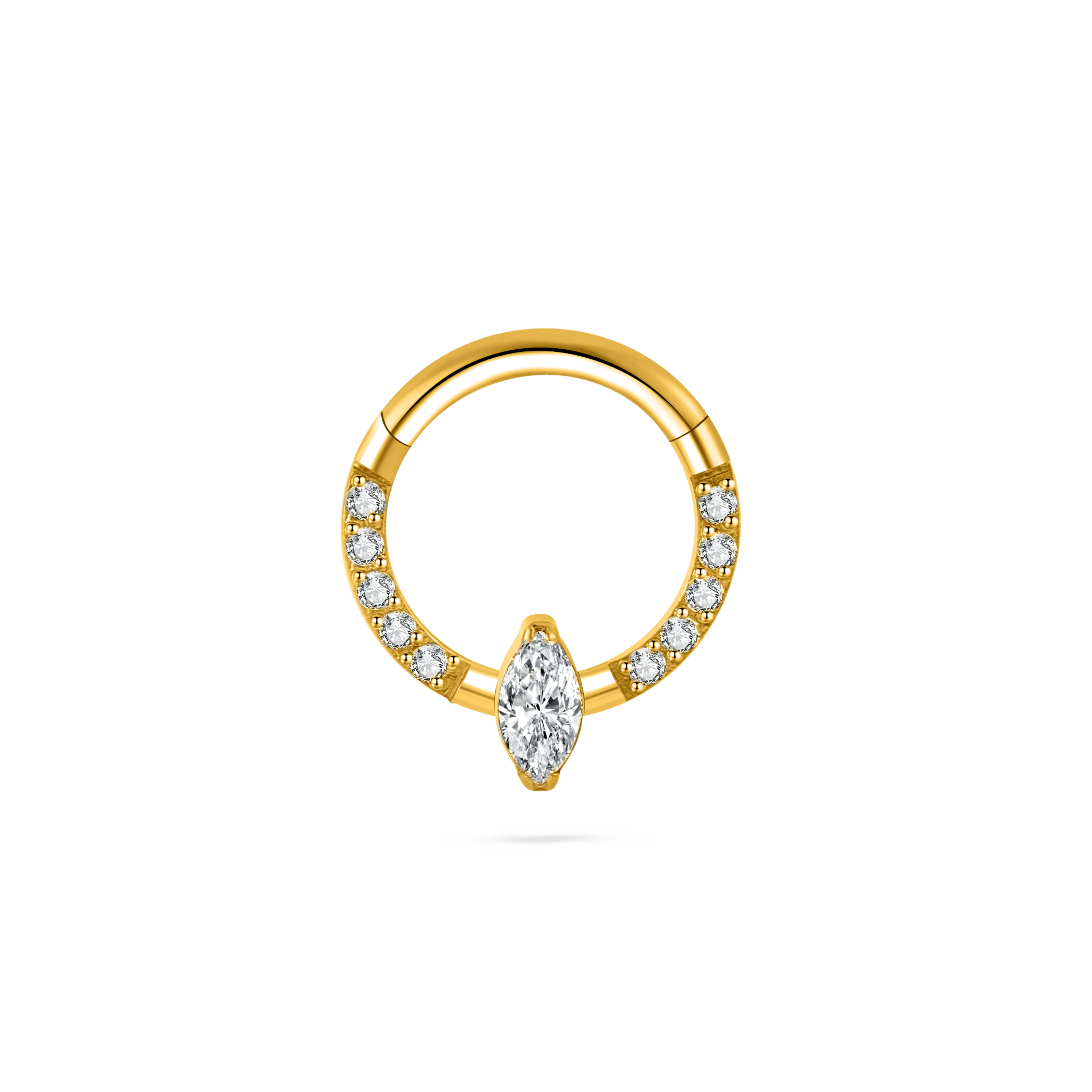 Piercing orecchio/naso/bocca goccia in oro - NovaNavel