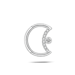 Piercing orecchio/naso/bocca luna in argento - NovaNavel
