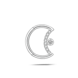 Piercing orecchio/naso/bocca luna in argento - NovaNavel