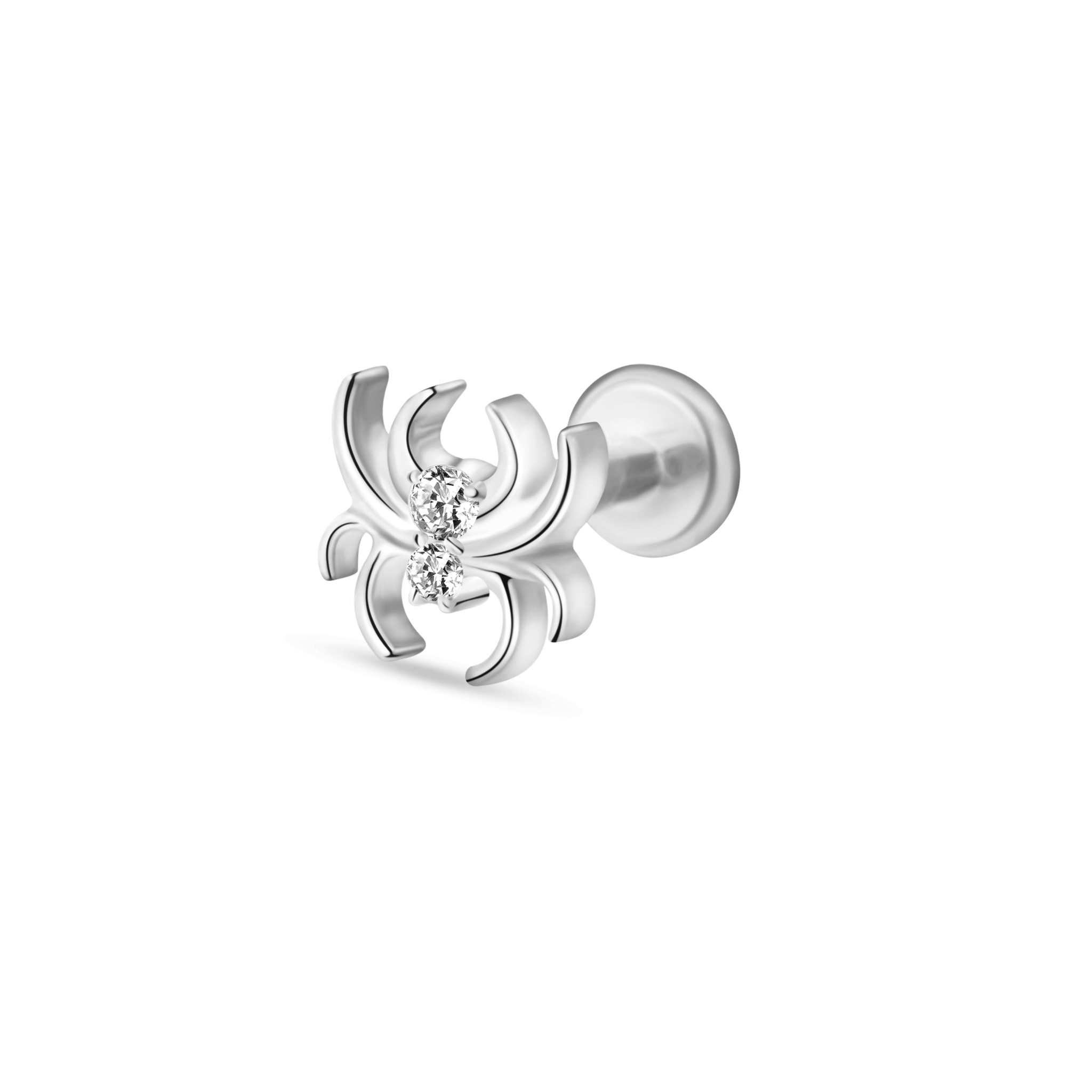 Piercing orecchio/naso/bocca ragno in argento - NovaNavel