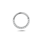 Piercing orecchio/naso/bocca scintilla bianco in argento - NovaNavel®