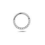 Piercing orecchio/naso/bocca scintilla bianco in argento - NovaNavel®