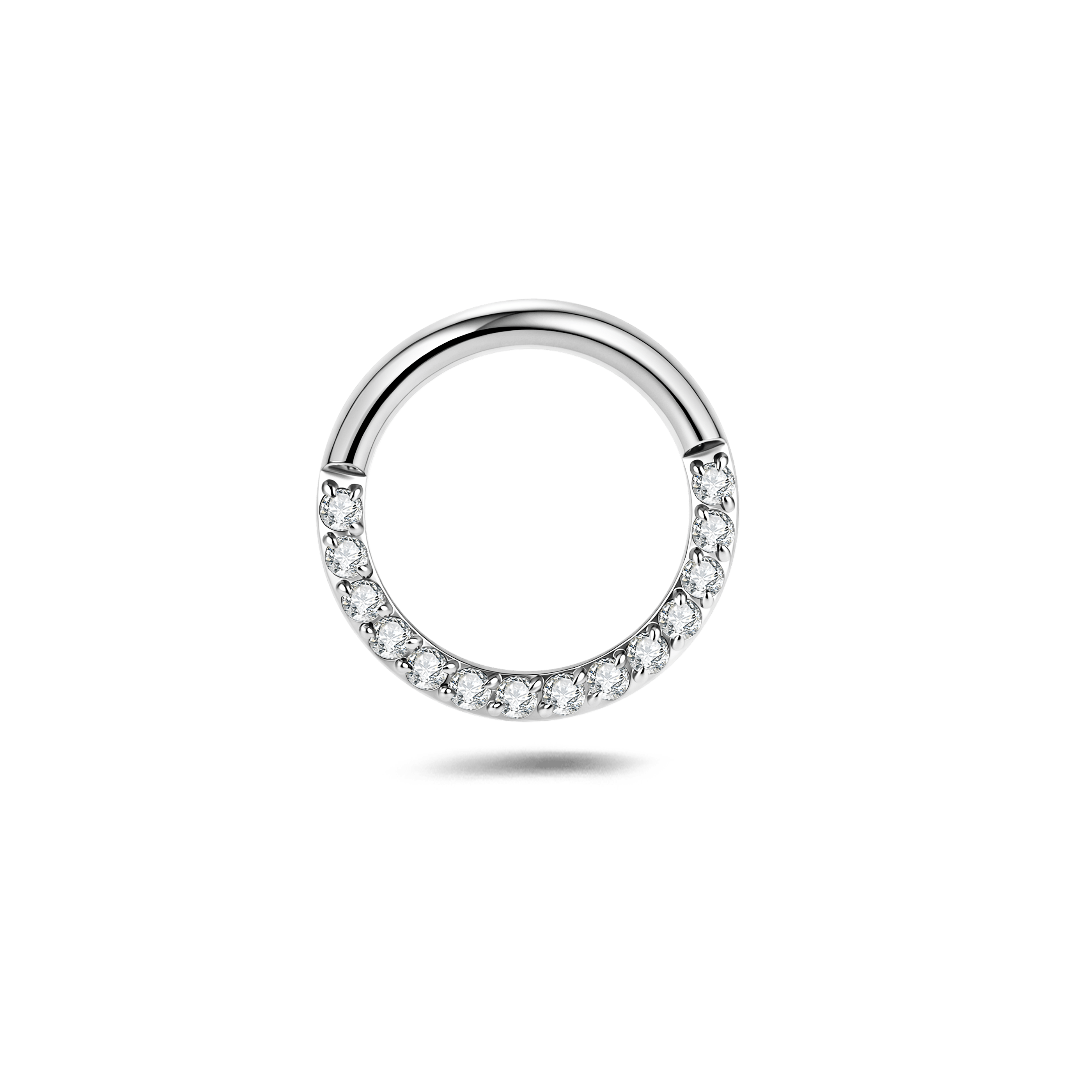 Piercing orecchio/naso/bocca scintilla bianco in argento - NovaNavel®