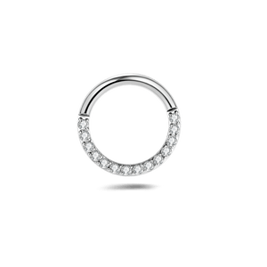 Piercing orecchio/naso/bocca scintilla bianco in argento - NovaNavel®