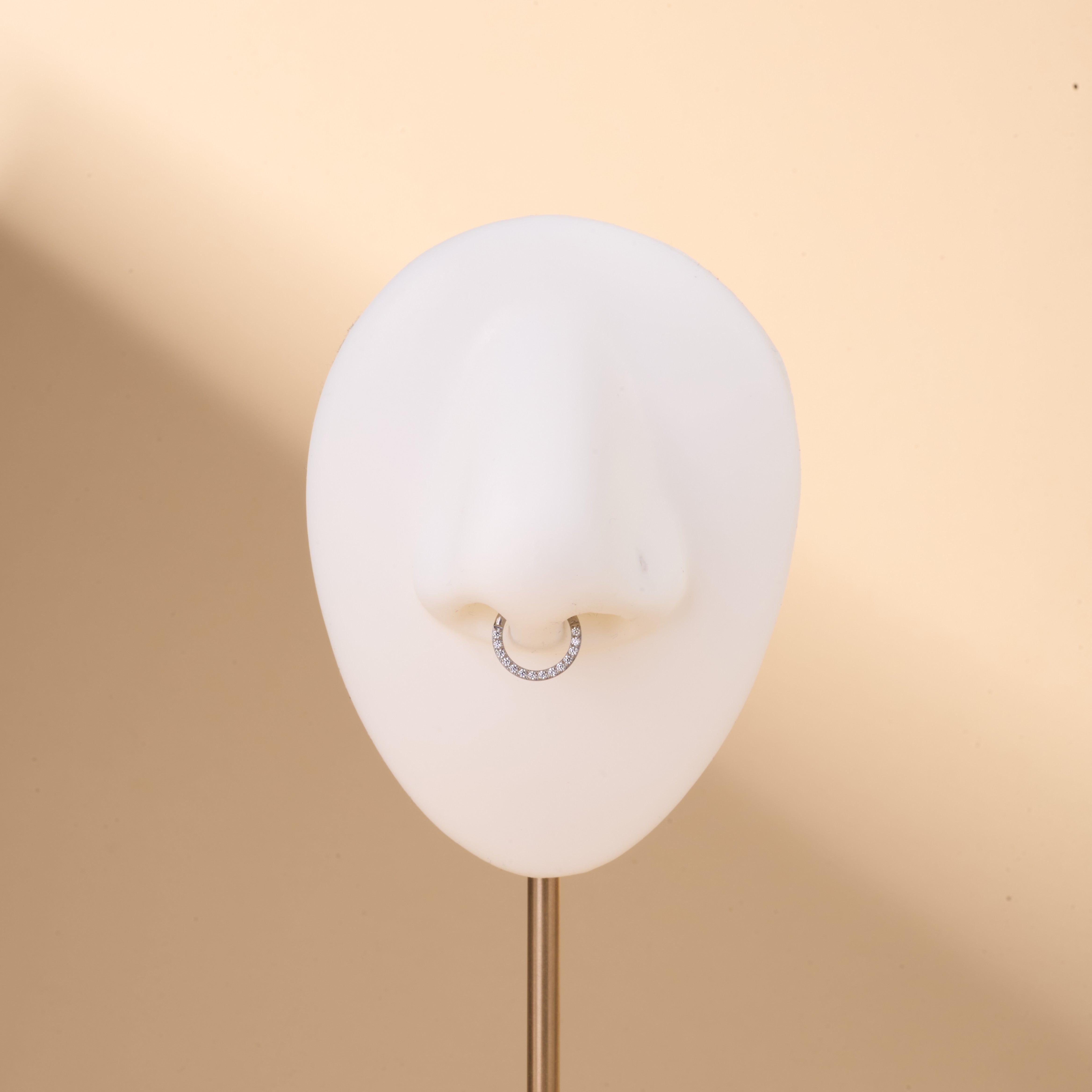 Piercing orecchio/naso/bocca scintilla bianco in argento - NovaNavel®
