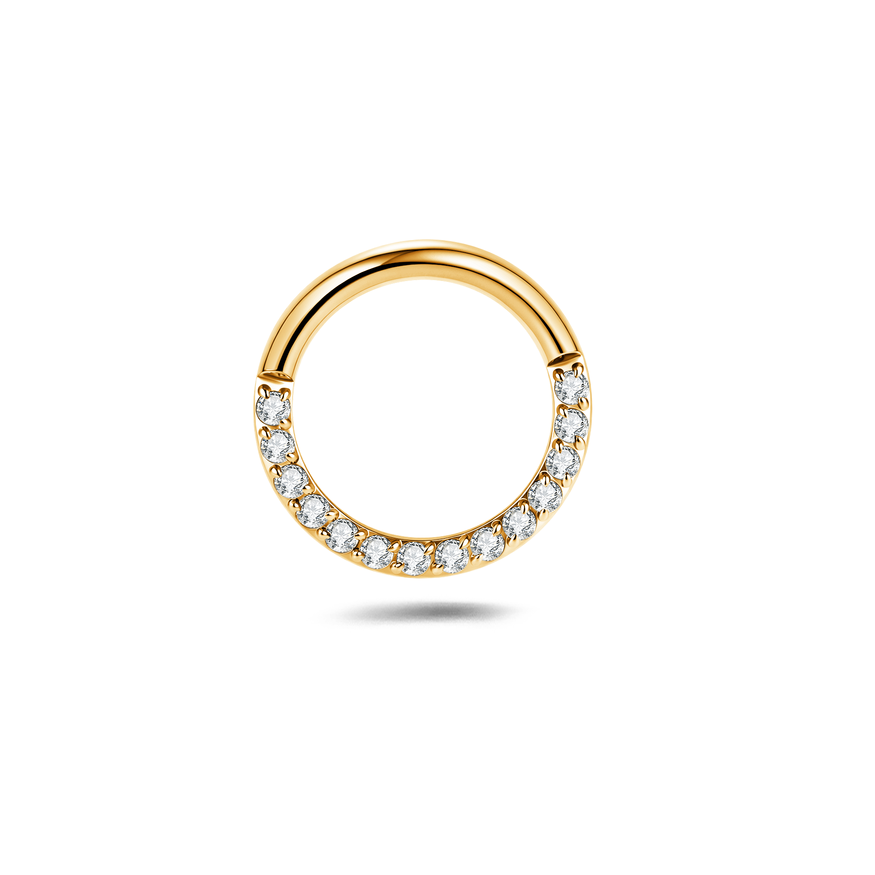 Piercing orecchio/naso/bocca scintilla bianco in oro - NovaNavel®