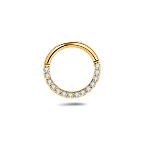Piercing orecchio/naso/bocca scintilla bianco in oro - NovaNavel®