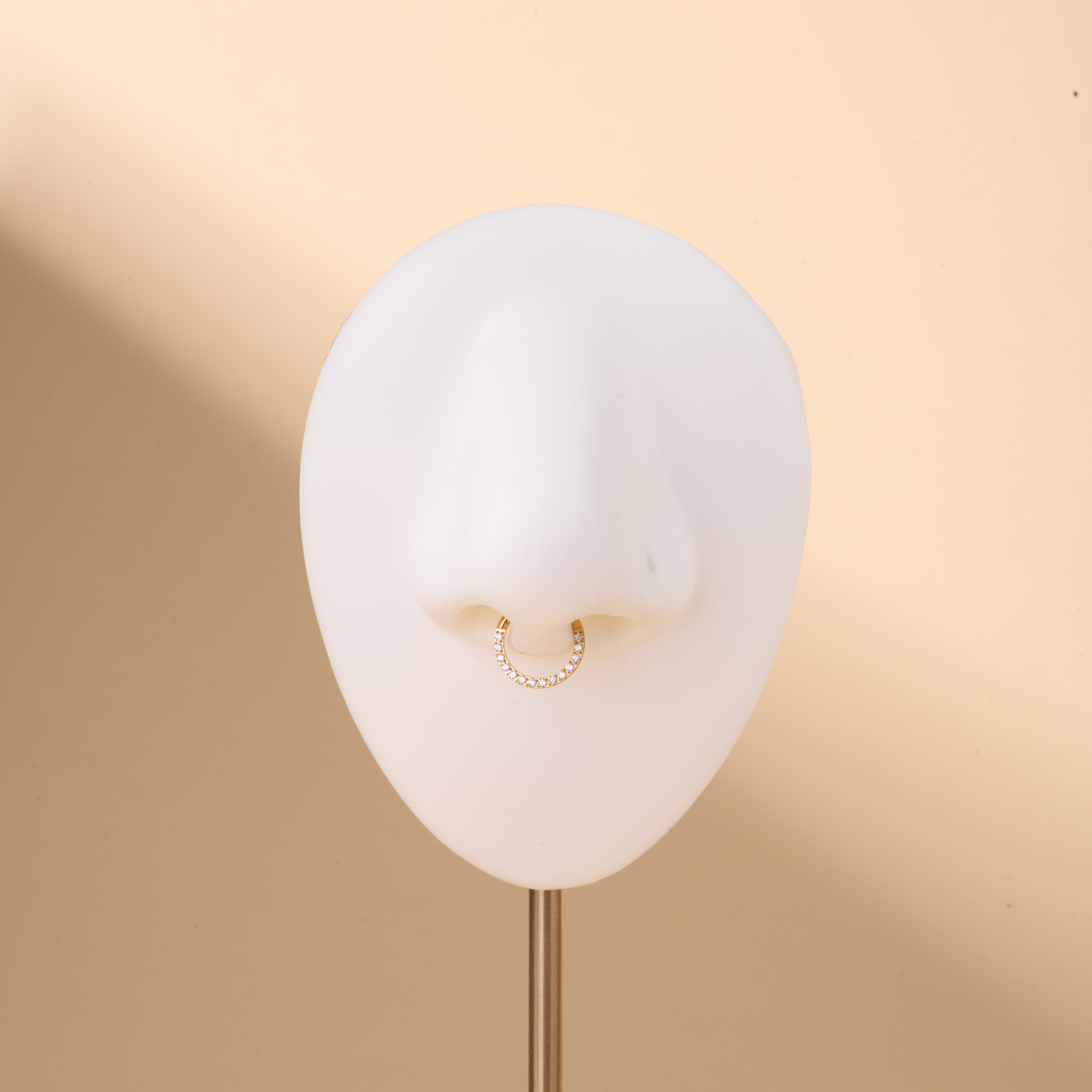 Piercing orecchio/naso/bocca scintilla bianco in oro - NovaNavel®