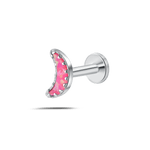 Piercing orecchio/naso/bocca selene fucsia in argento - NovaNavel