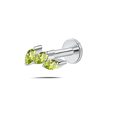Piercing orecchio/naso/bocca trilogy verde in argento - NovaNavel
