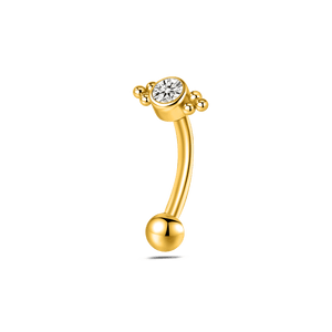 Piercing sopracciglio/orecchio sfere in oro - NovaNavel