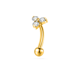 Piercing sopracciglio/orecchio trilogy in oro - NovaNavel