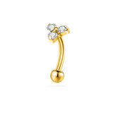 Piercing sopracciglio/orecchio trilogy in oro - NovaNavel