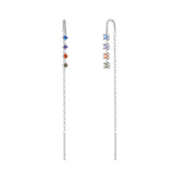 Saliscendi luna arcobaleno in argento - NovaNavel