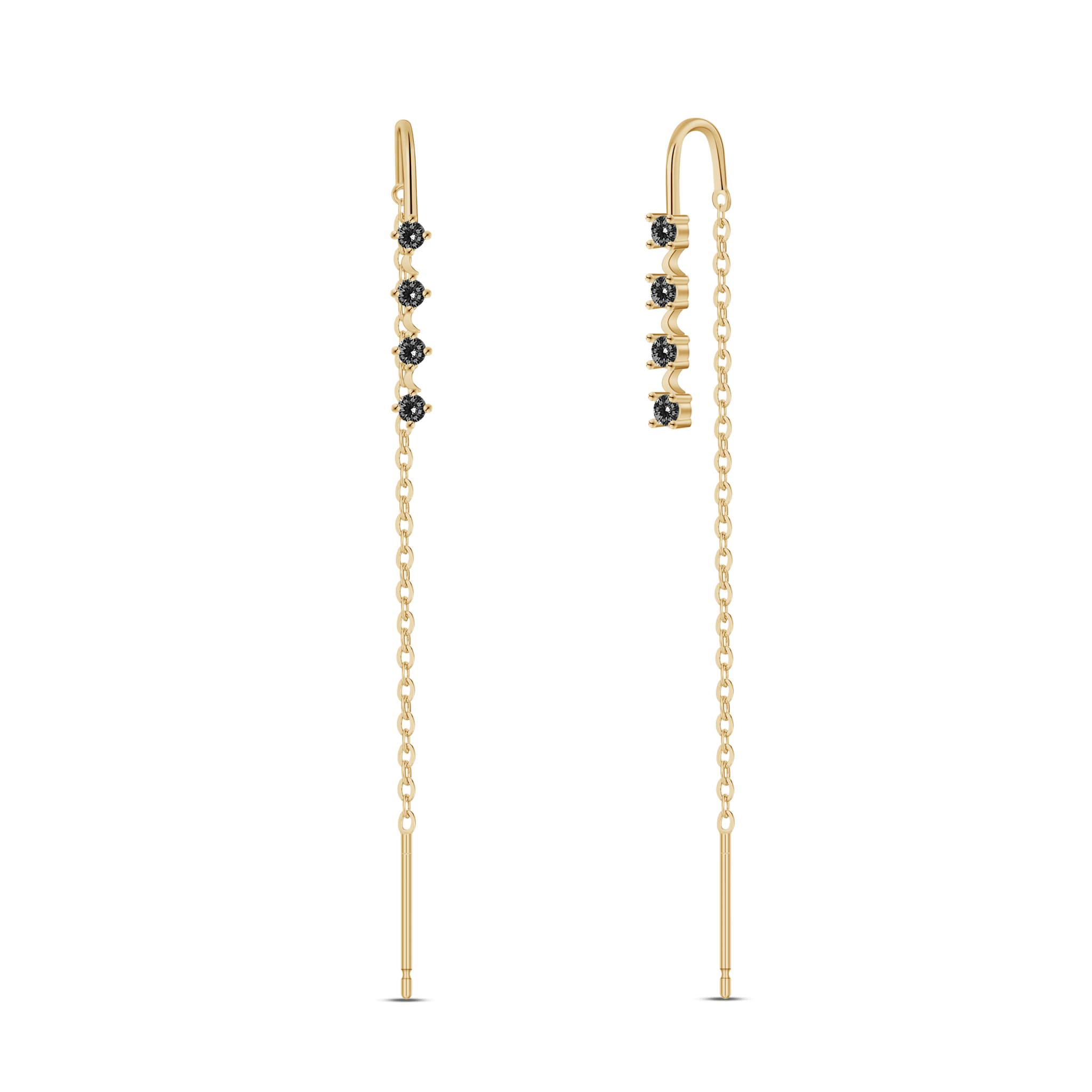 Saliscendi luna neri in oro - NovaNavel