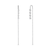 Saliscendi rombo bianco in argento - NovaNavel