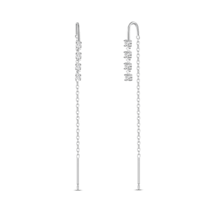 Saliscendi rombo bianco in argento - NovaNavel